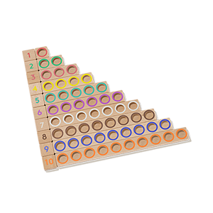 Wooden Math Bars & Number Tiles (set of 20)